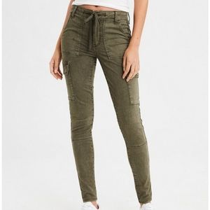 American Eagle High Rise Green Jeggings